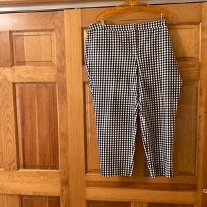 Talbots Black and White Gingham Pants